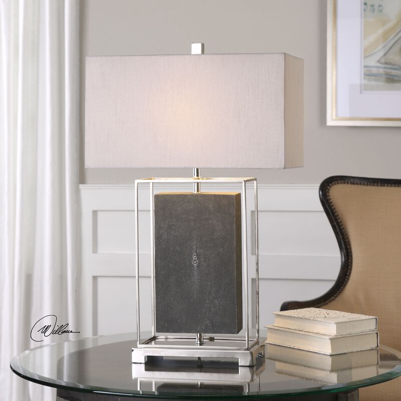 Uttermost Sakana Gray Textured Table Lamp image number 1
